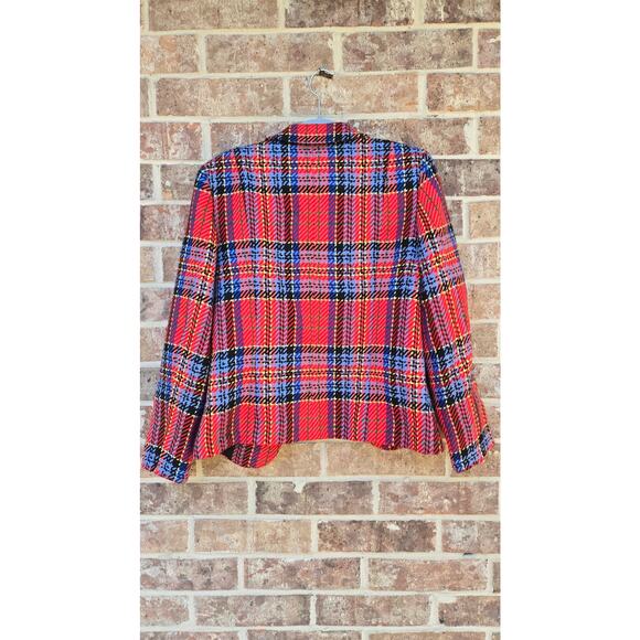 Mondi Red Tweed Vintage 1980s Jacket Wool Size 36 USED Excellent Condition - Picture 9 of 9